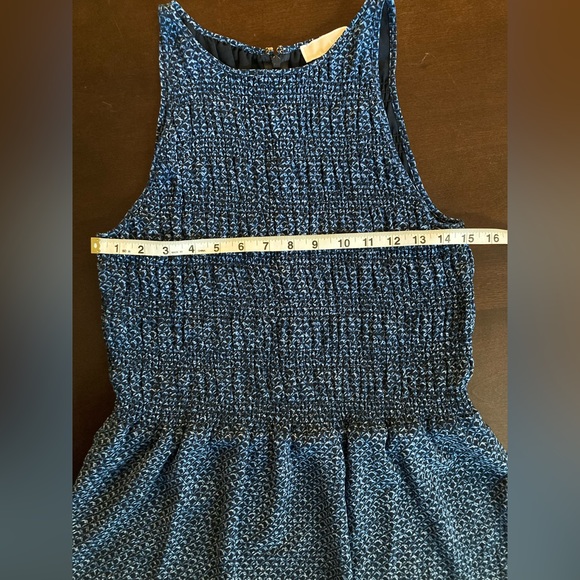 Michael Kors Blue Chiffon Peplum top - Picture 2 of 6